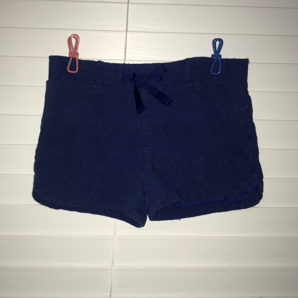 Girls blue floral shorts